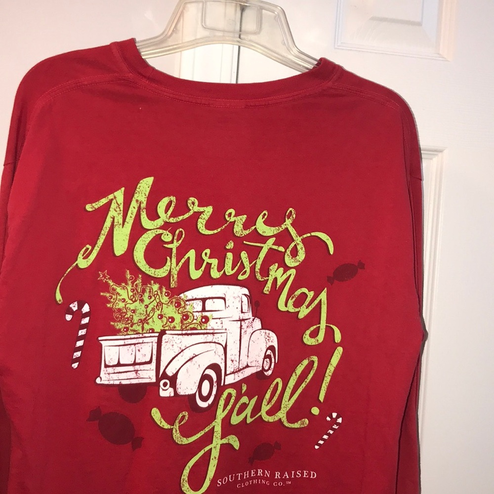 brand new southern raised christmas t shirt